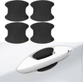 4PCS Car Door Handle Cup Scratch Protectors, Carbon Fiber Anti-Scratches Car Door Cup Protector, Universal Door Handle Protective Film, Car Door Handle Paint Cover Guard Pad for Most Car Handles