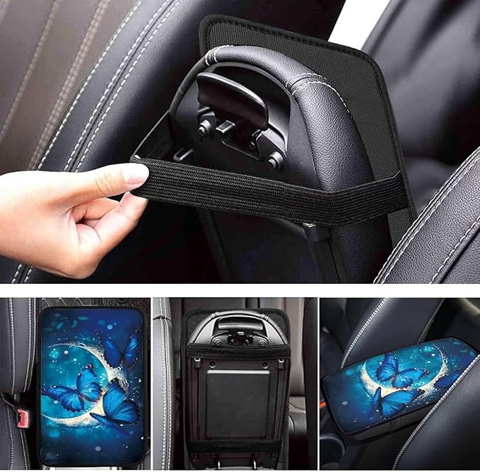 Biyejit Car Center Console Armrest Cushion Cover Pad Car Interior Decor Accessories Universal Fit for Sedan, Truck, SUV