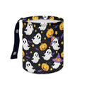Cute Ghost Pumpkins Hanging Car Trash Bag Vehicle Trash Can with Adjustable Buttons Collapsible Multipurpose Auto Storage Bag Road Trip Essentials