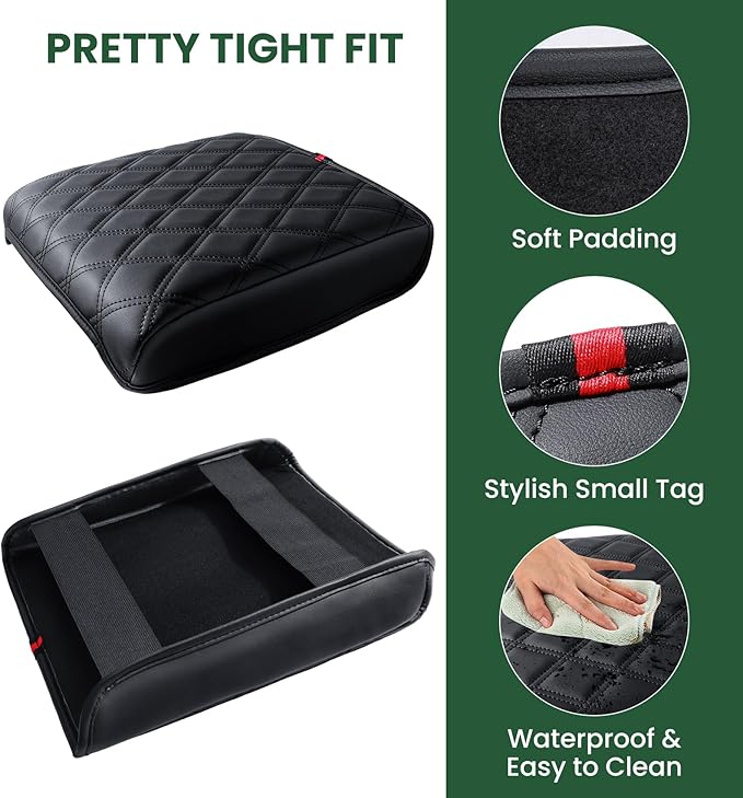 Center Console Cover for 2021-2025 Ford F150 Truck Interior Accessories, 2022-2025 F150 Lightning Armrest Middle Console Cover Anti-Scratch Protector Cushion Pad (Only for Work Surface Console)