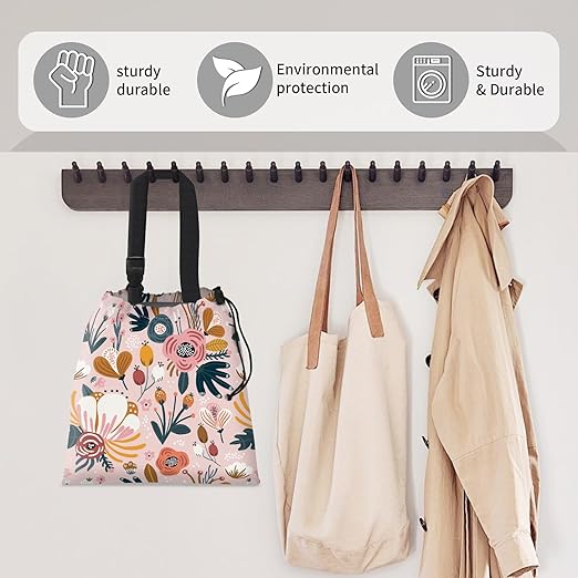 AFYEWKC Car Trash Bag Large Hanging Can for Back of Seat, Cute Waterproof Car Garbage Bag for Vehicle, Travelling, Outdoor Cute Boho Pink Floral