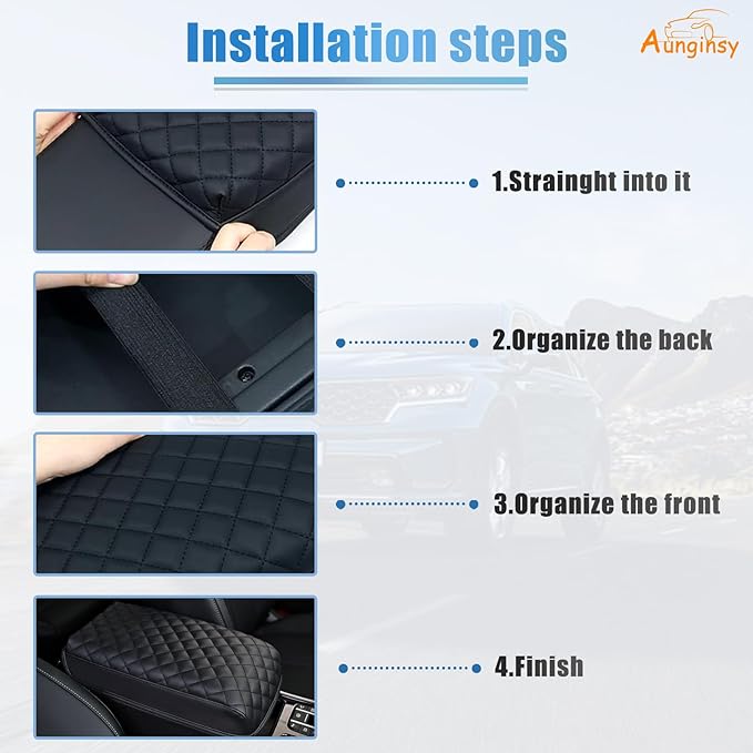 Upgraded Leather Center Console Armrest Protector Cover Compatible with Kia Sorento 2021-2025 2026, Car Arm Rest Pad Seat Box Cover Cushion Lid Protector, Waterproof Anti-Scratch Interior Accessories