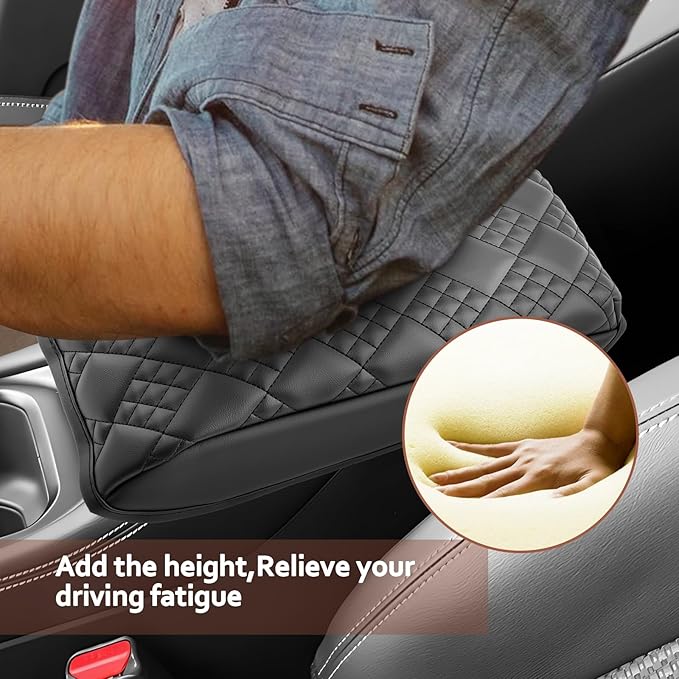 SKTU for 2025 2026 Nissan Kicks Center Console Cover for 2025 2026 Nissan Kicks (S/SV/SR) Armrest Cover Nissan Kicks 2025 2026 Accessories [Thicken] 2025 2026 Kicks Soft Console Cushion-Durable