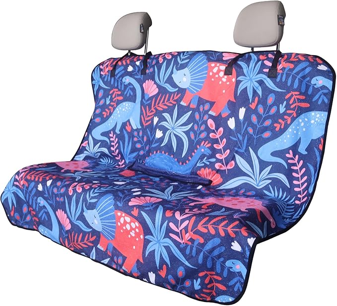 nbnhxnff Sweat Towel Car Seat Cover Protector Rear Seats for Gym Workout, Running, Swimming, Beach and Hiking, Waterproof Universal Seat Cover for Car, Trucks, Van & SUV (Dinosaur, 1pcs Rear Seat)