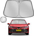 Fonowka Windshield Sun Shade for Toyota Camry 2012-2017 LE XSE XLE Hybrid SE Sedan Foldable Sunshade for Car Front Window Blocks UV Rays and Heat Automotive Interior Protector Custom Fit Accessories