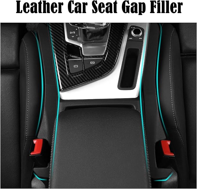 Berylins Car Seat Gap Filler Universal Fit Orgaziner for Car, SUV, Truck to Fill The Gap Between Side Seat and Console Stop Cellphone, Wallet, Keys, Coins from Dropping, 2 Pack (Black)