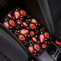 JoyLamoria Car Armrest Cushion Cover Center Console Box Pad Car Accessories with Red Strawberry Print