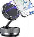 Car Phone Holder [120LBS Strongest Suction 2800gf Magnetic], 360° Adjustable for Magsafe Car Mount, Car Phone Mount for Cars/Gyms/Mirrors/Shower Stalls, Compatible with iPhone and Android Devices (1)