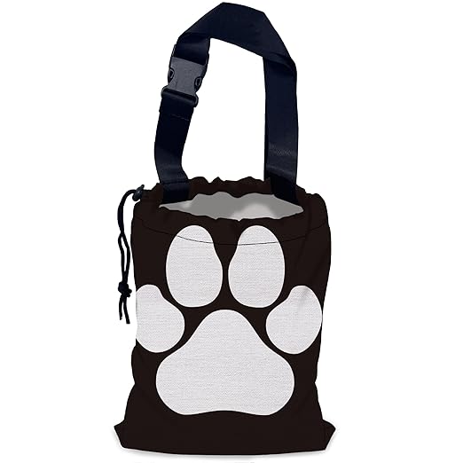 NHNXHWIA Dog Paw Car Trash Bag,Hanging Drawstring Car Garbage Bag,Waterproof Canvas Car Back Seat Organizer with Adjustable Buckle,for Vehicles,SUVs,Camping,Road Trips