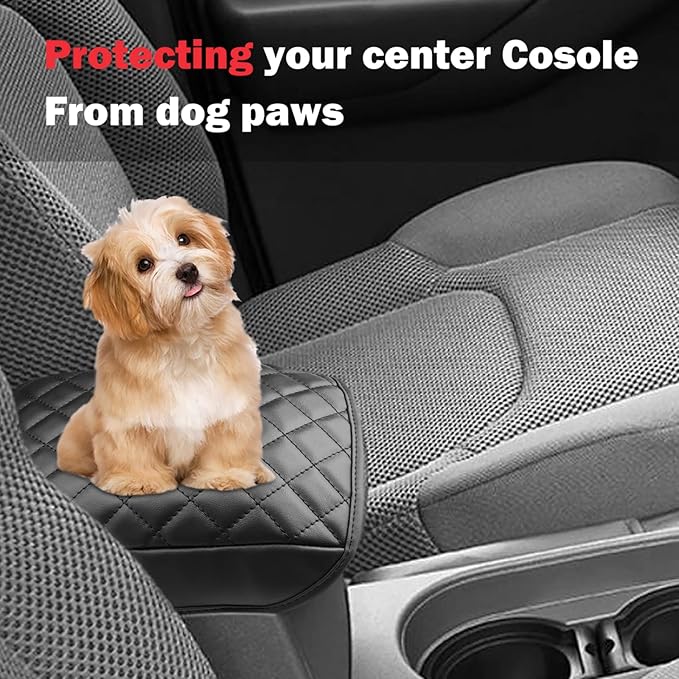 INTGET Center Console Armrest Cover for 2005-2021 Nissan Frontier Accessories 2005-2015 Nissan Xterra Accessories Leather Middle Arm Rest Protector Console Lid Cover