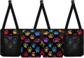 Colorful Dog Paw Car Organizer, Trunk Organizer for SUV, Car Trunk Organizer and Storage, Car Interior Accessories Backseat Hanging Organizer with 4 Pockets, Waterproof Storage Bag for Car