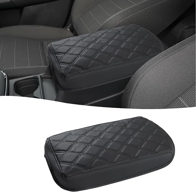 GIANT PANDA Custom Fit Car Center Console Armrest Cover for Honda CRV 2023 2024 2025,Waterproof Faux Leather Middle Console Cover Arm Rest Lid Cover Protector - Full Protection - Black