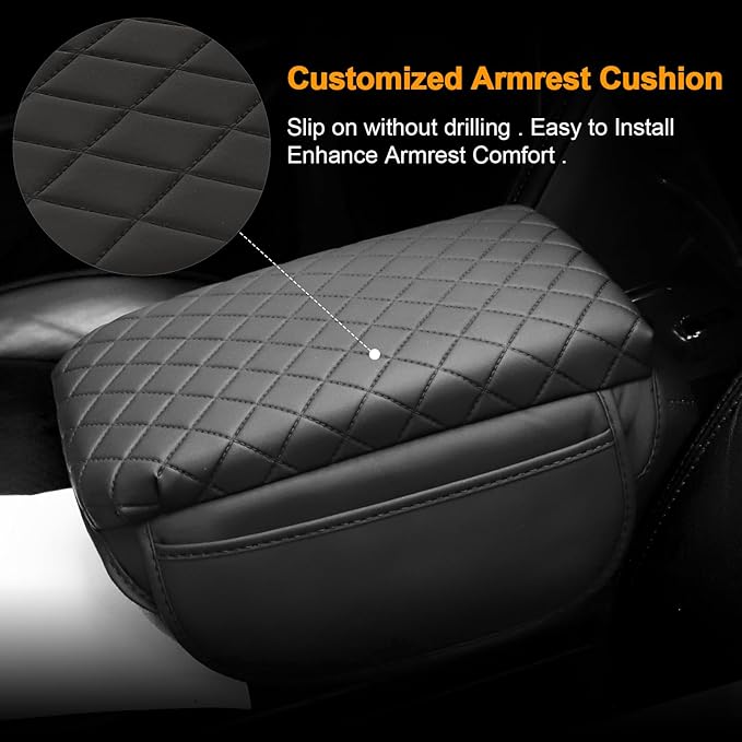 Console Cushion Cover for Toyota Tacoma 2016-2023 SR SR5 Off-Road PreRunner TRD-Sport pro Limited Tacoma Organizer Armrest Storage Box Cover Tacoma Interior Accessories