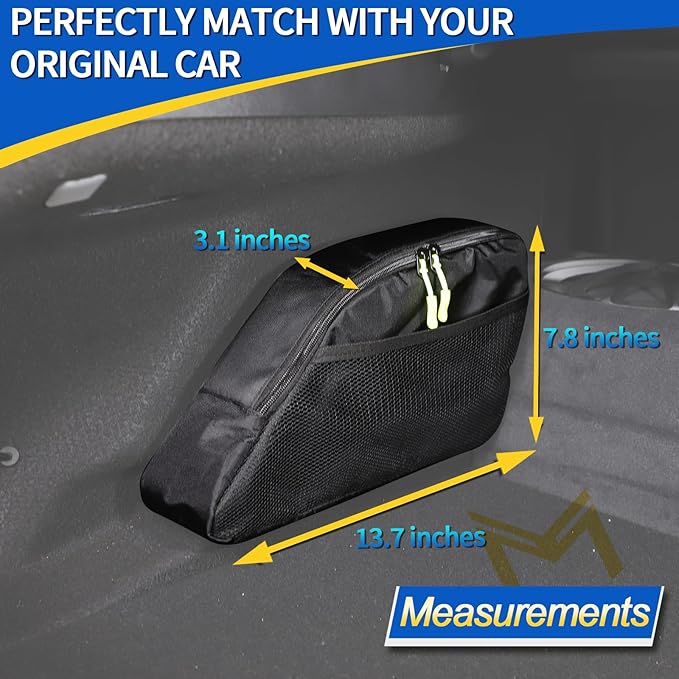 Car Trunk Organizer Compatible with Toyota Supra GR A90 A91 MK5 2019-2026, Rear Trunk Storage Organizer Box, Oxford Cloth Car Storage Bag Space Saving