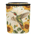 BIGCARJOB Hummingbird Sunflower Car Trash Bin Hanging Accessories Storage Bag for Women Girly Cute With Lid Collapsible Reusable