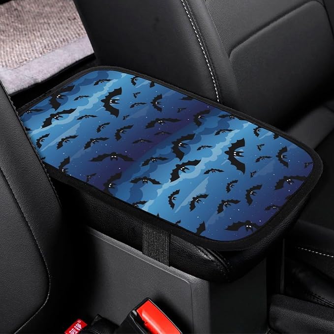 PPIKTC Universal Car Armrest Cover Bat, Soft Comfort Cushion for Auto Center Console, Handrail Box Mat, Fit for Most Cars