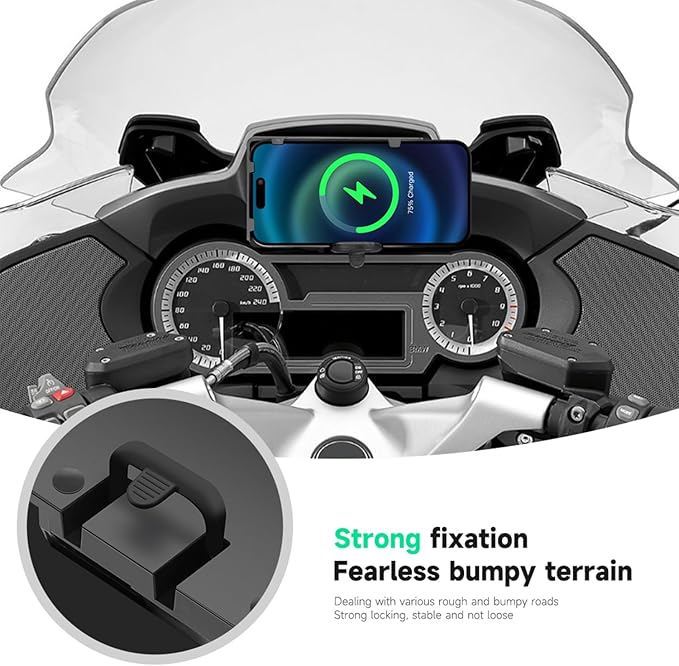 Motorcycle GPS Navigation Bracket with USB Charger Mobile Phone Holder Navigator for BMW R1200RT R1250RT 2014-2020 USB Charging Only