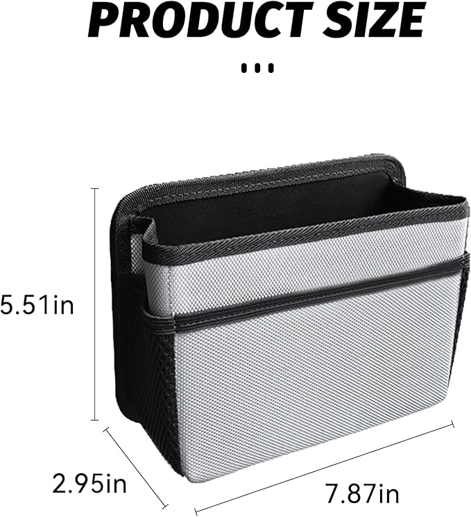 Car Trash Can, Foldable Mini Vehicle Trash Bin Garbage Organizer Holder, Waterproof Hanging Mini Auto Dustbin Accessories Storage Container for Vans, SUVs (silver gray)