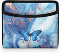 Blue Marble Print Car Side Pocket Organizer Holder for Cell Phone Sunglasses Cards Car Hanging Storage Bag Pocket Between Seats Auto Console Door Window Storage Bag