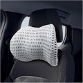 Ergonomic Memory Foam Car Neck Pillow with Adjustable Strap & Machine-Washable Cover - Long-Lasting Support for Long Drives & Office Use(Gray)