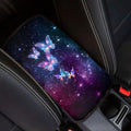 JoyLamoria Galaxy Butterfly Auto Center Console Pad Cover Car Armrest Cushion Soft Handrail Box Protector Universal Fit