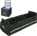 ROCK CLOUD Car Trunk Organizer with Cooler Bag Vehicle Organizers Storage Multi Compartments Collapsible for Auto SUV Truck Minivan Sedan