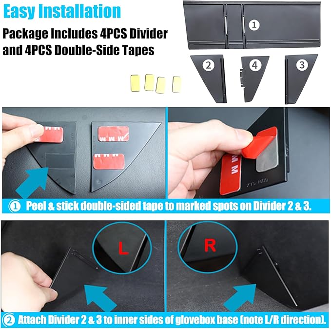 Jaronx Center Console Organizer Compatible with Toyota RAV4 2025 2024 2023 2022 2021 2020 2019, Center Console Glove Box Divider Storage Glove Box Organizer Tray