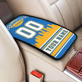 Custom Los Angeles Car Armrest Covers Personalized Football Style with Name Number Customized Auto Center Console Pad Car Handrail Box Cushion for Most Vehicle Decor Accessories, Fans Gift