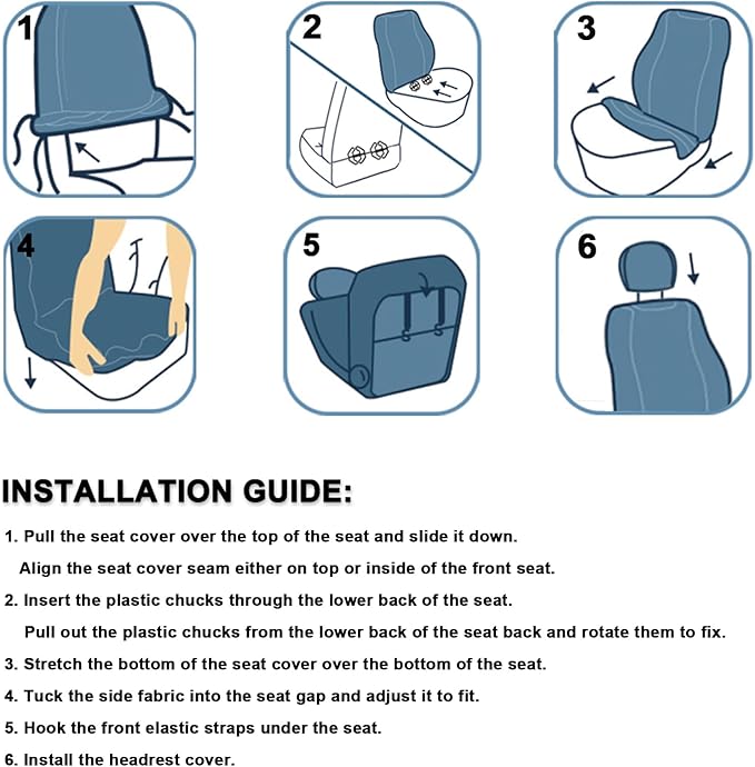 GIANT PANDA Front Car Seat Cover for Hyundai, Leather Bucket Seat Covers Custom Fit Hyundai Sonata Elantra Santa Fe Tucson Accent Kona Palisade Genesis Venue Ioniq (Red+Black) 2-Pack