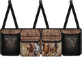 Back Seat Trunk Organizer Running Horses Tribal Hanging Car Organizer Trunk Foldable Cargo Storage with Pockets& 3 Adjustable Straps 37.01x11.81 inch