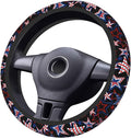 Memorial Day Patriotics Steering Wheel Cover Forth of July America 250 Anti-Slip,Sweat Absorption Universal 15 inch Steering Wheel Covers Cute car Accessories for Women