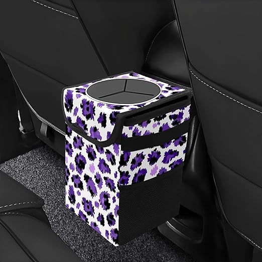 GVGHIDZ Car Trash Can – Multi-Purpose, Lightweight and Portable with Durable Water-Resistant Coating, No Installation Required, Practical and Ample Capacity, Variety of Colors.Tiger Pattern