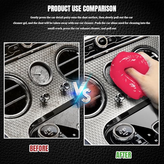Car Cleaning Gel, Car Cleaning Supplies, Car Cleaning Putty, Universal Car Cleaning Kit Auto Detailing Tools Car Accessories Fit for Automotive, Keyboard, Camera, Printers (Pink, 1PCS)
