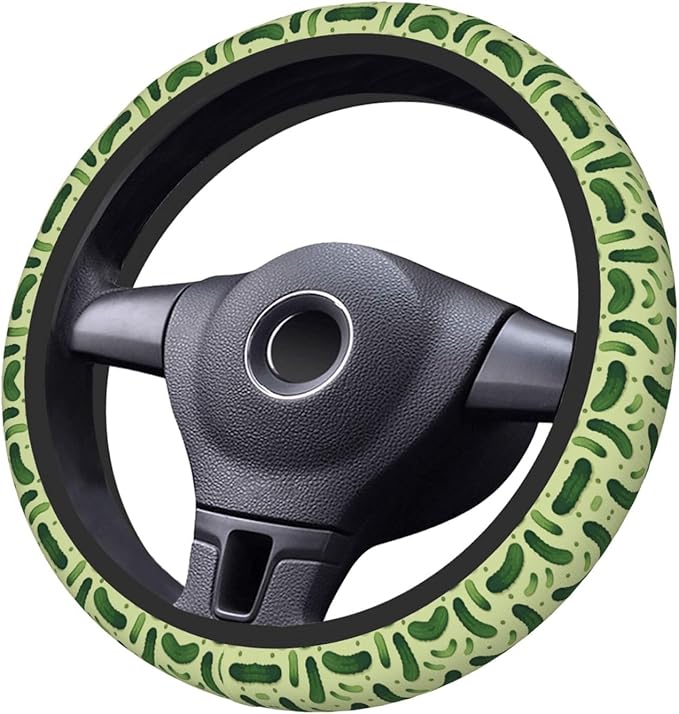 Pickles Pattern Car Steering Wheel Cover, 15 Inch Steering Wheel Cover Stylish Decor for Most Cars