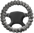 Fluffy Car Steering Wheel Cover, 14.5-15 Inches Anti-Slip Plush Fuzzy Steering Wheel Protector, Soft Warm Steering Wheel Cover Interior Decor for Women Girl, Car Accessories (Gray)