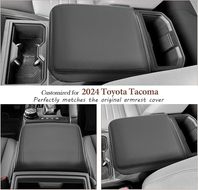 SKTU for 2024 2025 2026 Toyota Tacoma Center Console Cover 2024 2025 2026 Tacoma (SR/SR5/TRD/Limited/Trailhunter/TRD Pro) Armrest Cover Toyota Tacoma 2024 2025 2026 Accessories Center Console Cushion