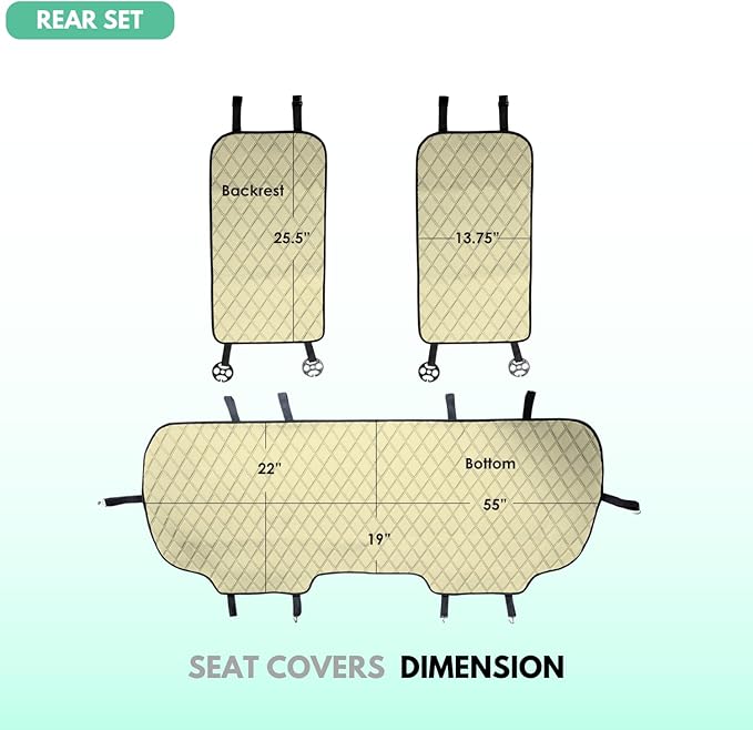 FH Group Car Seat Cover Cushion - Cars Trucks SUV, Neosupreme Car Seat Cushions, Waterproof Car Seat Cover Cushion, Universal Fit Car Seat protector Rear Set Red