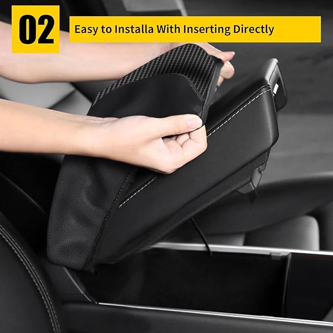 AOMSAZTO Console Covers for 2022 2023 2024 2025 Toyota Corolla Cross Armrest Covers Carbon Fiber