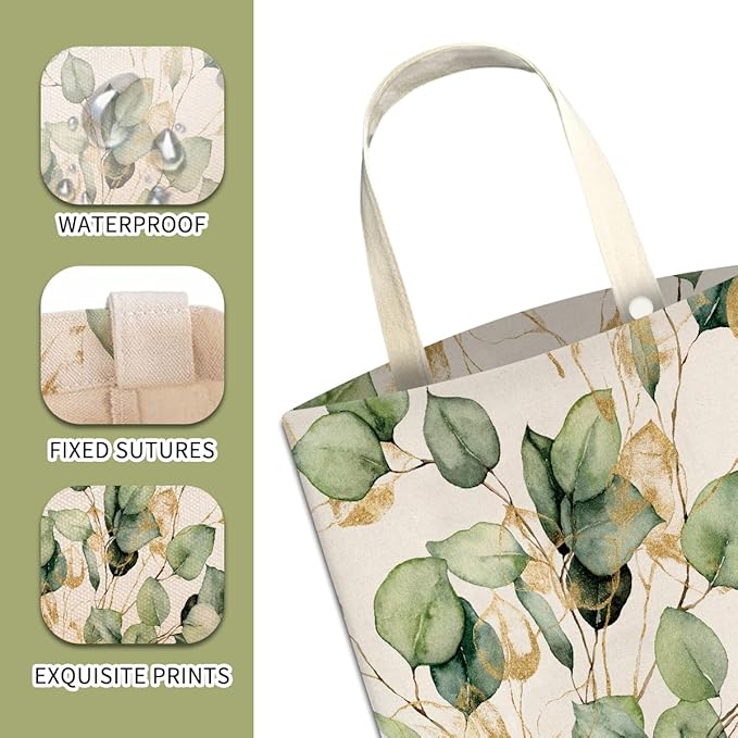 ABUIFDK Car Trash Can, Cute Car Trash Bag, Hanging Car Organizer and Storage Bag, Trash Bin for Car Accessories, Vehicle, Travelling, Camping Watercolor Golden Leaf