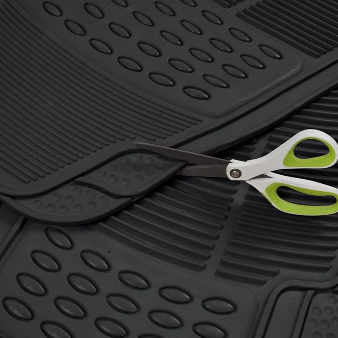 BDK Contour Liners - Original Heavy Duty Rubber Floor Mats for Car SUV Truck & Van - All Weather Protection (Original)