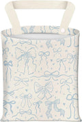 BEAKND Hanging Car Garbage Bag, Cute Car Trash Can Bag, Automotive Accessories for Women Men Cute Blue Bow