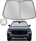 Fonowka Windshield Sun Shade for 2023-2025 Mazda CX50 CX-50 Foldable Sun Sunshade for Car Front Window Blocks UV Rays and Heat Automotive Interior Protector Custom Fit Accessories