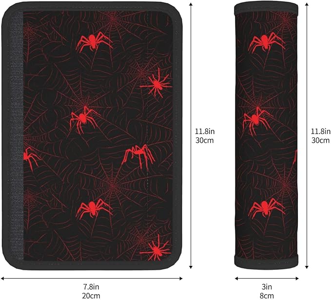 Halloween Steering Wheel Cover Elastic Non-Slip Car Steering Wheel Covers with Seat Belt Shoulder Pad for Women Men