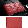 Memory Foam Car Armrest Cushion, 13"×8.3"×2" Leather Car Armrest Cover Pad, Auto Center Console Cover, Universal Vehicle Arm Rest Cover Protector, Interior Car Accessories (Wine Red)