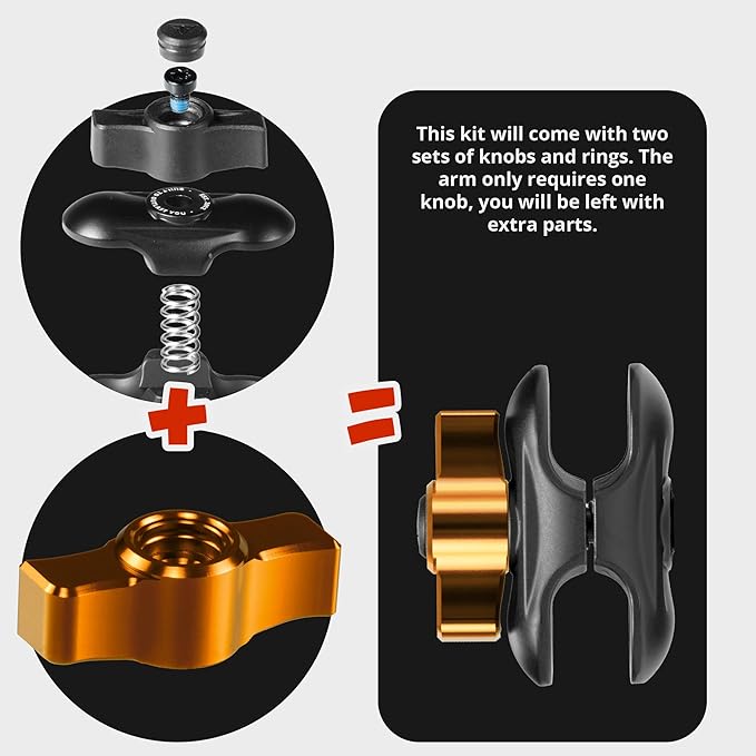 Tackform Link Vent Phone Mount Compatible with 2016-2023 Toyota Tacoma and 2014-2021 Toyota Tundra | Aluminum | Zero Slip | Compatible with MagSafe | Universal Magnetic Holder | 2" Arm | Orange Knob