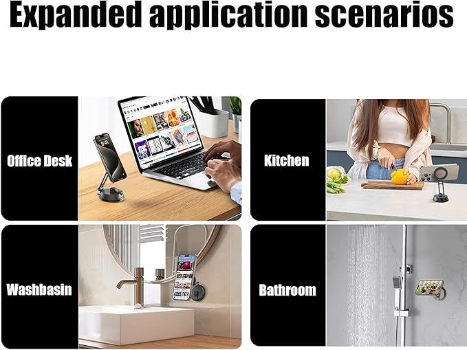 Songhak Magnetic Phone Holder for Car, 360° Foldable Car Phone Mount, Strong Magnet Car Accessories for Dashboard, Compatible with iPhone, Samsung, and All Smart Phones