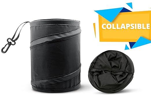 Mavoro 1 Pack, 1 Gallon Car Trash Can | Waterproof Collapsible Pop-Up Car Bin (1 Pack, 1 gal)