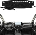 KEYOOG Dashboard Cover Dash Mat Fit for to-yota Highlander 2024-2020 (Without HUD Models),Car Dash Board Mat Anti-Glare Carpet,Non-Slip Pad Sunshield Protector (Flannel)