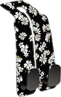 AEWNUNK 1 Pack Car Seat Headrest Hooks for Purses and Bags Watercolor Daisy Floral Bag Purse Holder for Car with Double Metal Hooks Car Purse Hanger Hanging Accessories