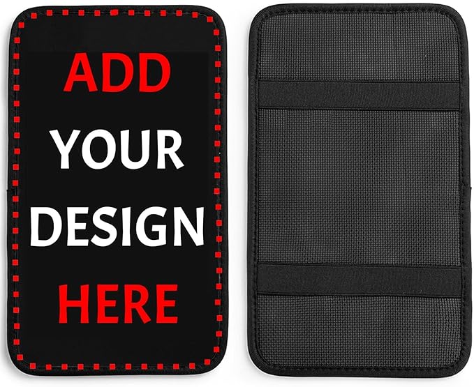 SHUANGFEI Custom Auto Center Console Pad Car Armrest Seat Cover, Add Your Image/Text Personalized Seat Box Cover Protector, Car Decor Accessories for Most Vehicle Sedan, Truck, SUV